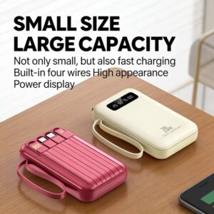 20000mAh Power Bank PD 30W with Built-in Cable & Display