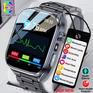 ECG Smartwatch 2025 Heart & Health Monitoring BT Call